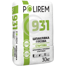 Шпаклевка гипсовая стартовая, 30 кг Полирем 931 (Polirem 931)